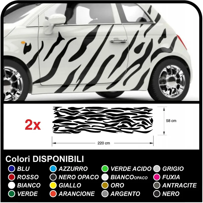 

Car Stickers Graphics Zebra Camouflage Zebra Stripes Safari Decoration, Car, Tuning Decals