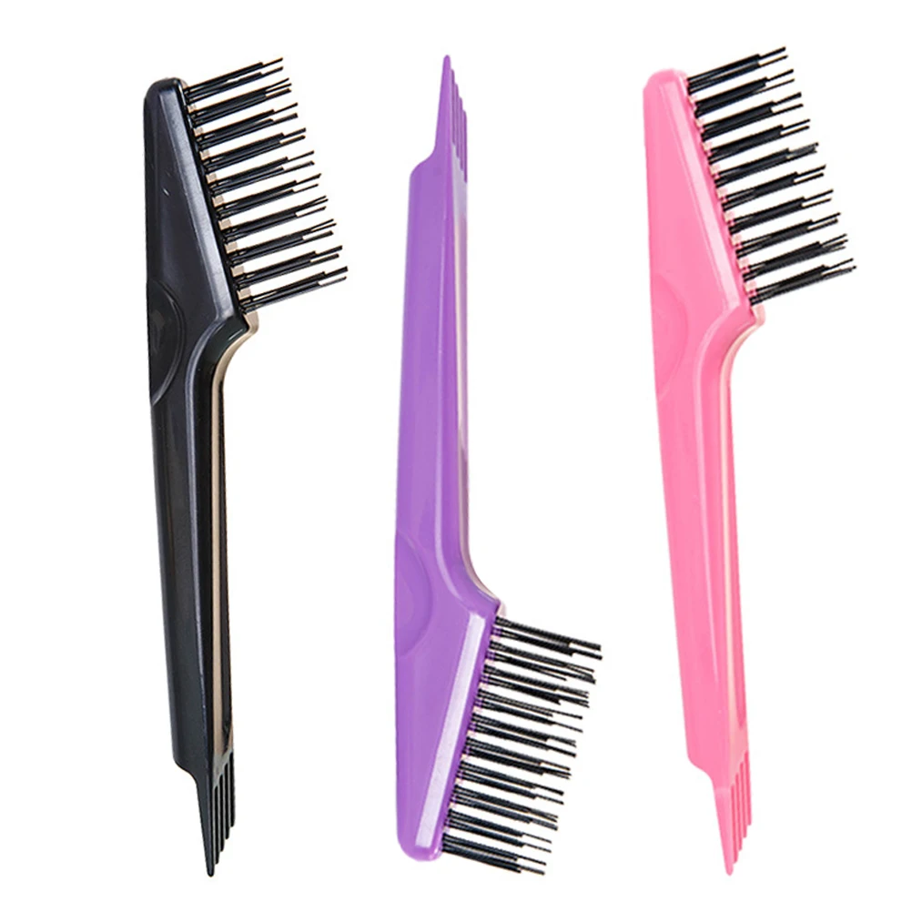 3 uds cepillo de pelo herramienta de limpieza peine cepillo limpiador Mini removedor de pelo eliminación de restos de caspa cerdas suaves multiuso rosa púrpura