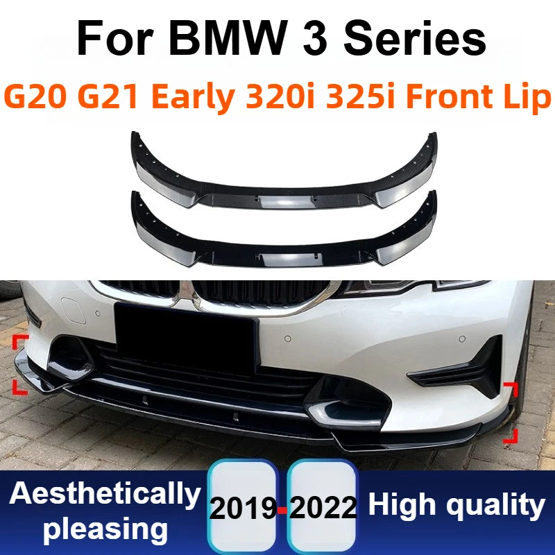 

For BMW 3 Series G20 G21 320i 325i 330i 2019-2022 Luxury Front Lip Splitter Spoiler Body Kit Exterior Modification Accessories