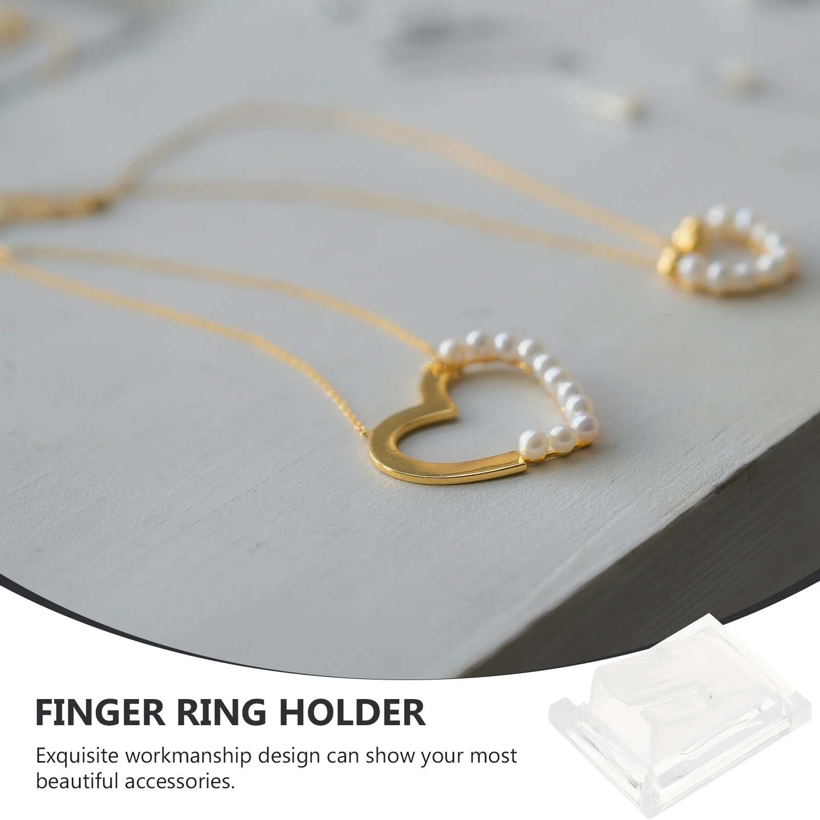 10Pcs Acryl Ring Halter Display Ständer Transparent Schmuck Rack für Home Shop Desktop Schaufenster Display Ring Ständer