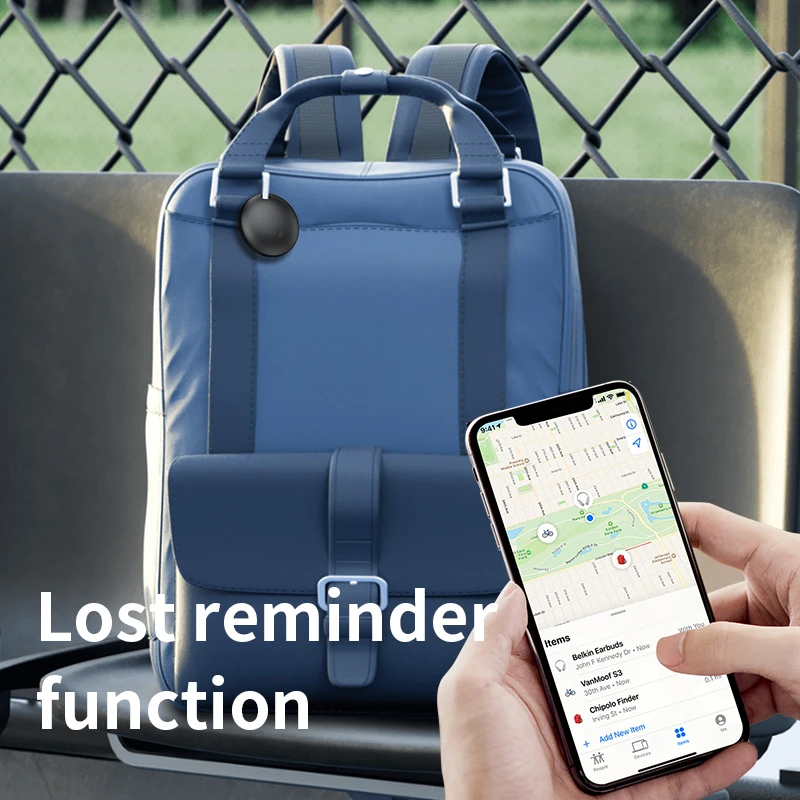 Mini GPS Tracker For Apple iOS System Find My APP air-tag Car Finder Key bike Bag Loss Tracker Smart Wireless Charging