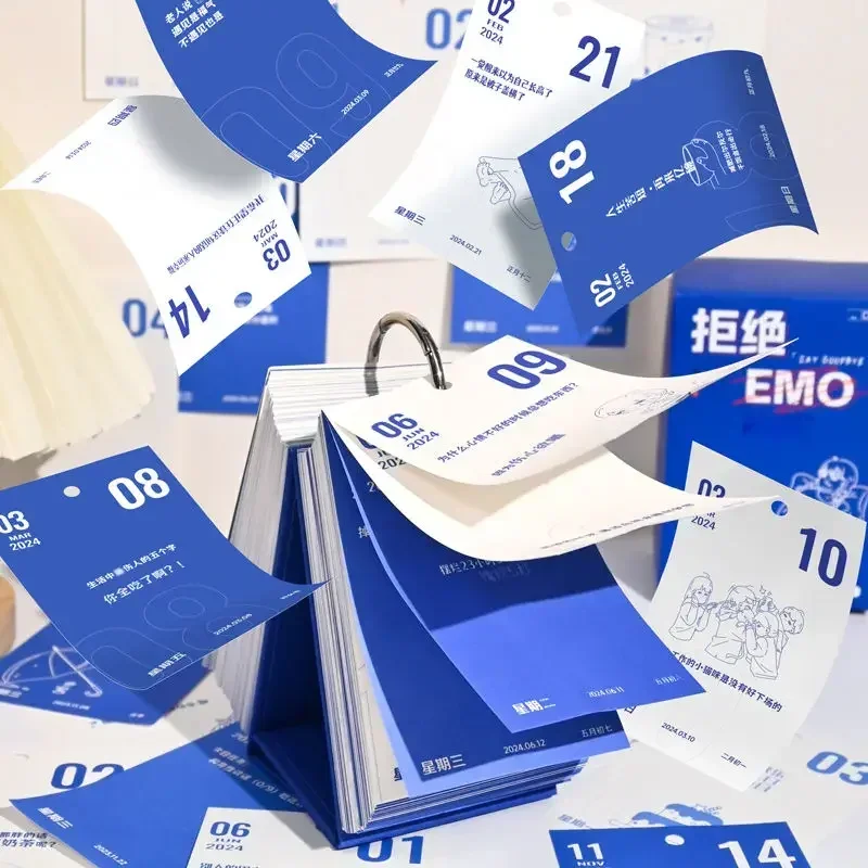 2024 Reject EMO New Year's Eve Calendar Inspirational Creative Ins Desktop Decoration Countdown Plan