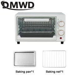 DMWD Mini Electric Oven Household Multifunctional Baking Roaster Timing Baking Grill Cake Pizza Breakfast Baking Machine 12L