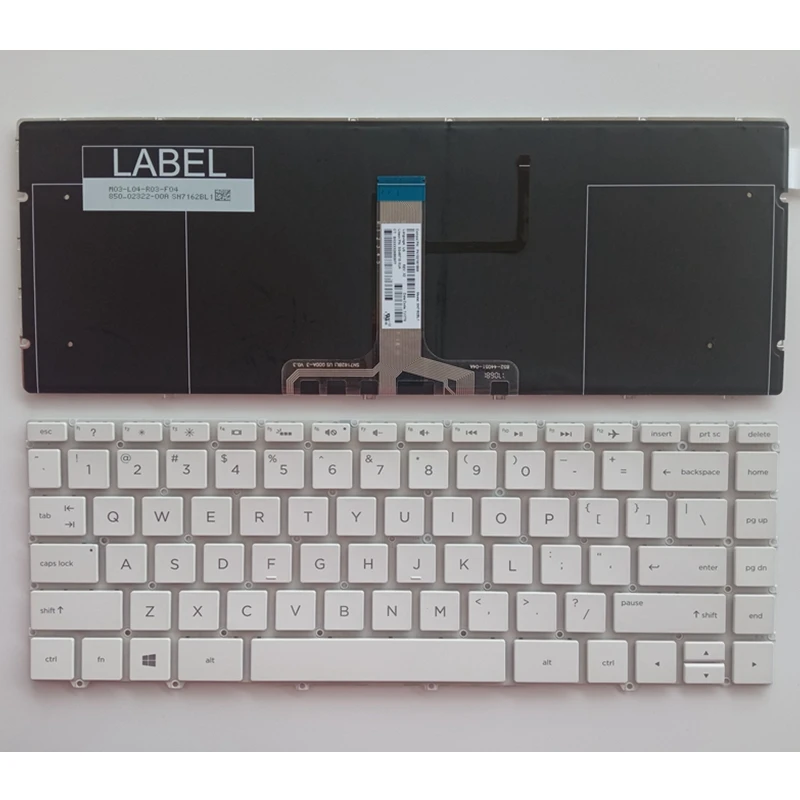 PO/US/LA White New For HP Spectre 13-AF 13-AF010CA 13-AF012DX 13-AF051NR Laptop Keyboard With Backlit