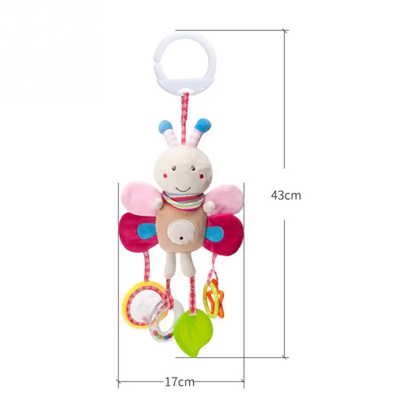 Jouets de dessin animé avec poussette et suspendu pour garçon et fille, hochet en peluche mobile pour bébé et nouveau-né de 0 à 12 mois,