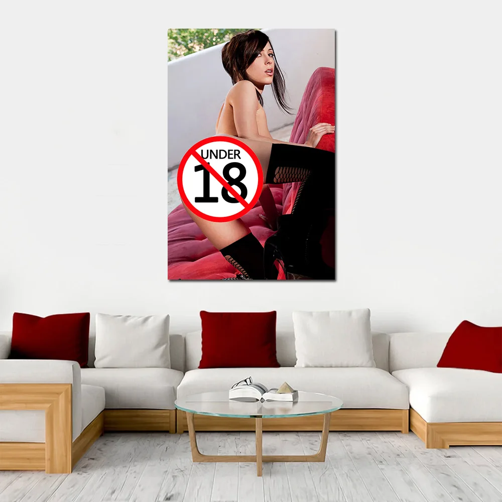 Pretty Girl Nude Woman Canvas Painting For Bedroom Home Decor Adult Poster Custom Wall Art Cloth Fabric Picture