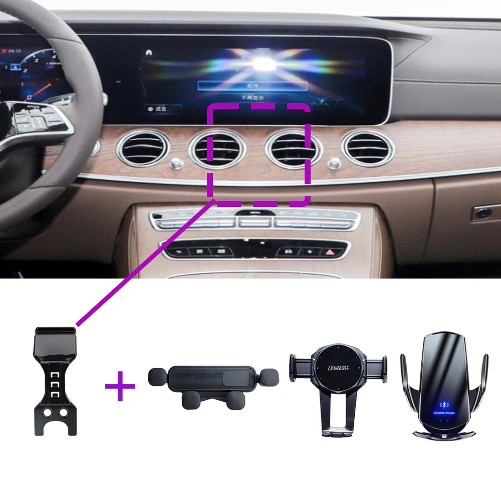 

For Mercedes Benz CLS C257 2018 2019 2020 2021 2022 Car Phone Holder Special Fixed Bracket Base Wireless Charging Accessories