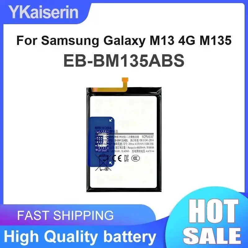 Mobile Phone Battery Long Lasting Premium Replacement For Samsung Galaxy M13 4G M135 EB-BM135ABS 6000mAh