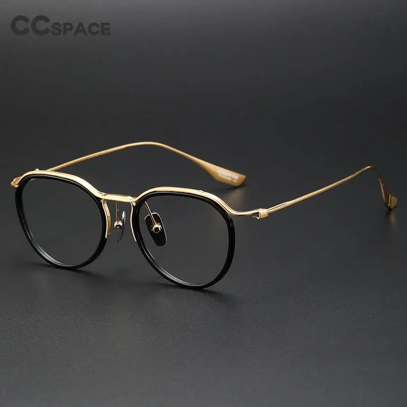 Round Glasses Frame Pure Titanium Ultra Light Eyeglasses Men High end prescription glasses Eyewear Korea Style 55287