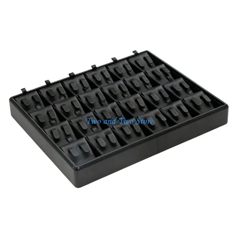 HX6F Strong Leather Earring Storage Solution Holding 24 Earrings