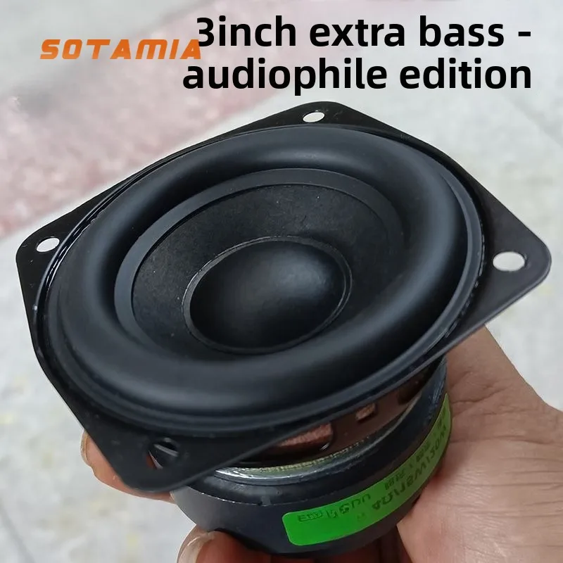 

SOTAMIA 1PCS 3 Inch Overweight Subwoofer 4 Ohms 15 Watts Large R Side Dual Magnetic Long Stroke Fever HIFI Home Car Speaker