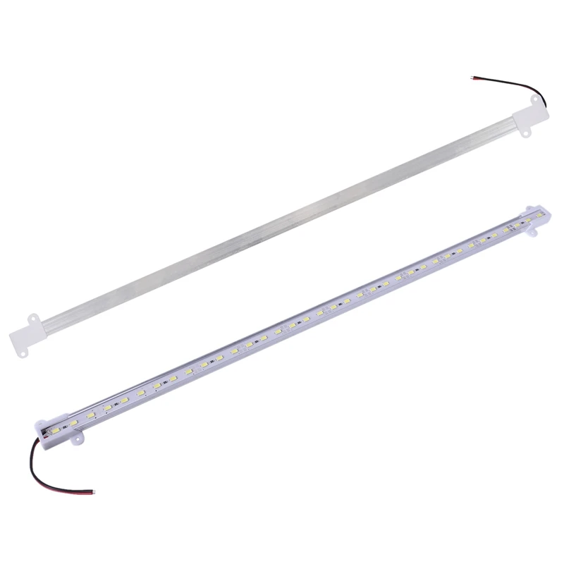 ABZL 4X 50CM 12V 36 LED 5630 SMD Hard Strip Light Aluminum Shell With End Cap White & Warm White