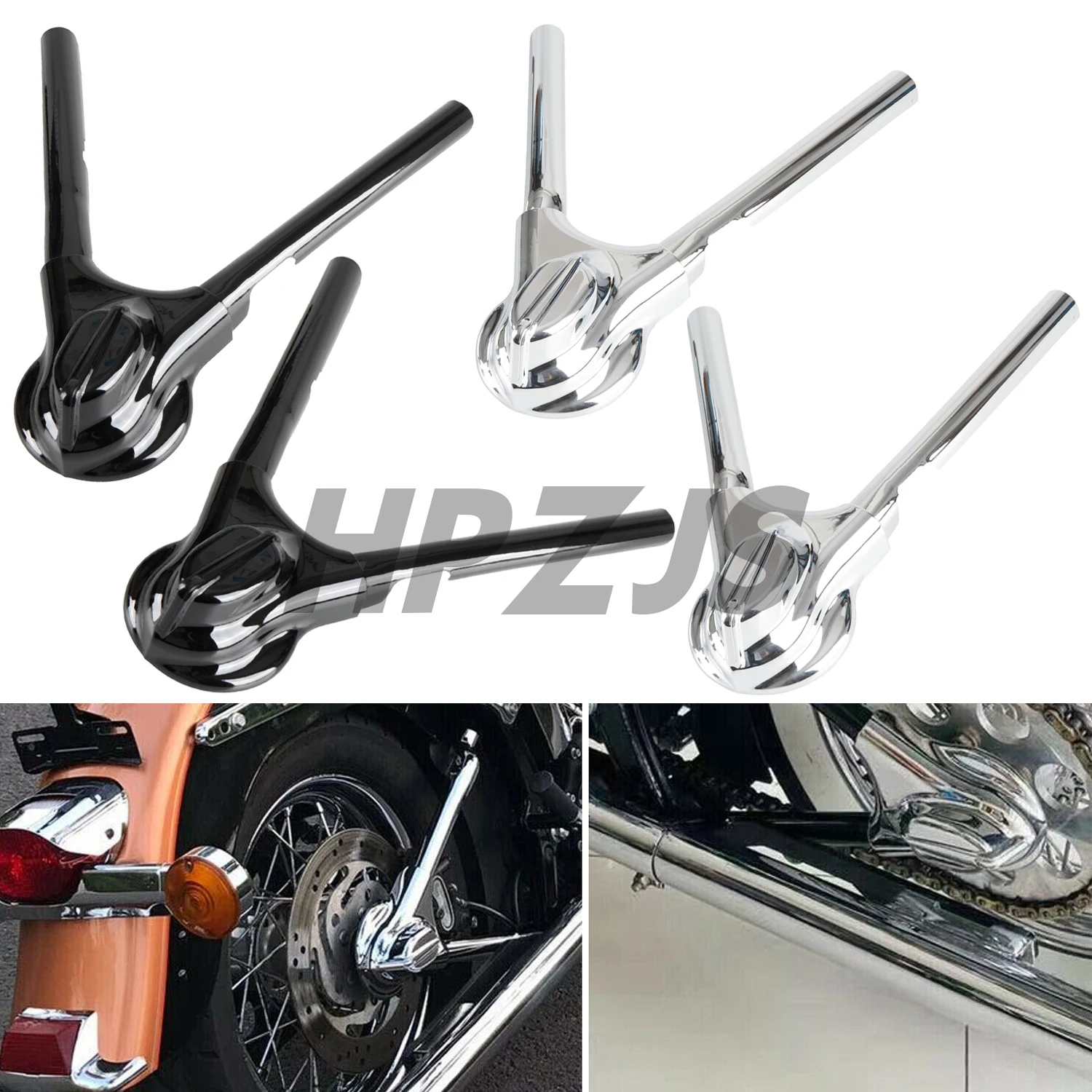 

For Harley Softail Heritage Classic EFI FLSTCI Custom EFI FXSTC Night Train FXSTBI Motorcycle Rear Phantom Swingarm Axle Covers