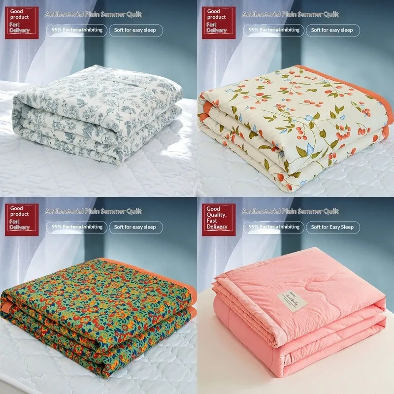 New Air Conditioner Quilt Summer Cool Thin Quilt Machine Washable Dormitory Single Bed Student Quilt Spring Autumn