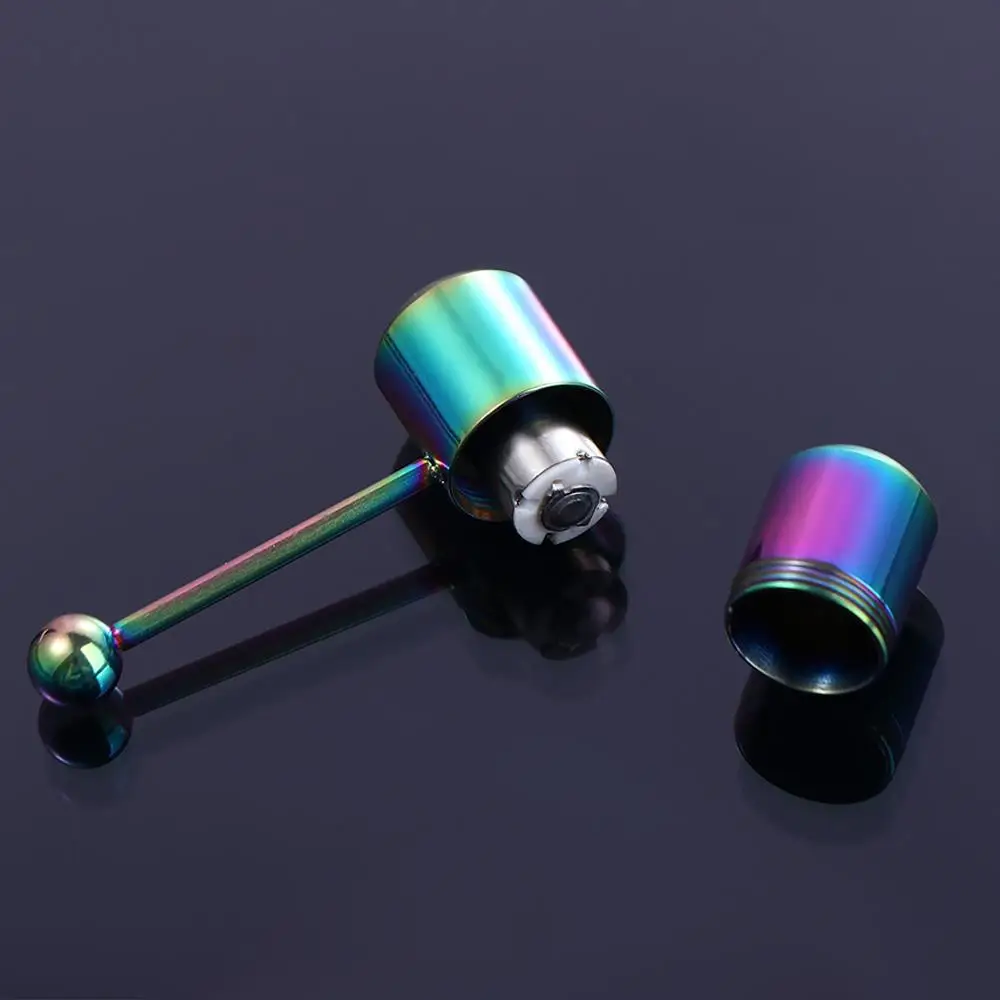 Titanium steel Vibration Tongue Stud Stainless Steel Women Piercing Jewelry Tongue Ring Body Jewelry Vibrating Tongue Nail