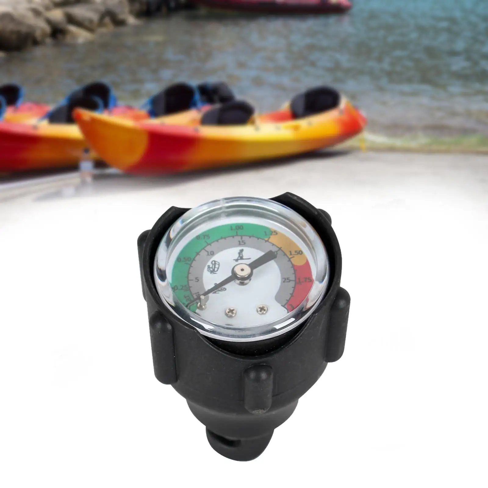 

Inflatable Boat Air Pressure Gauge Multipurpose Thermometer Inflation Pump 30PSI 2 Bar Air Pressure Reader Test for Raft Kayak