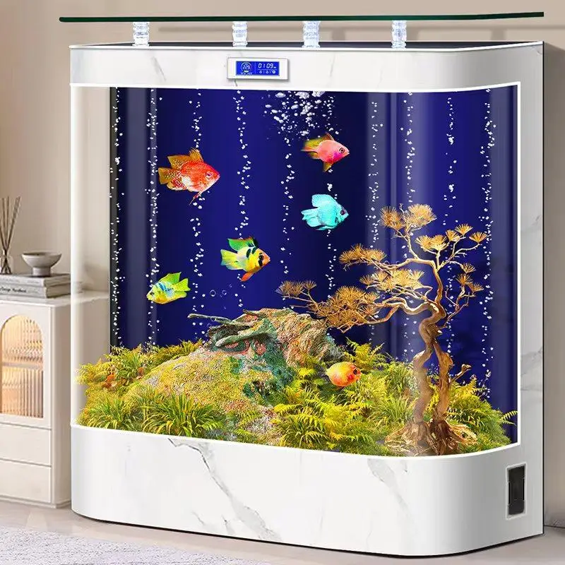 

Premium Unibody Eco-Aquarium - Modern Floorstanding Tank with Advanced Integrated Filtration & Self-Maintaining System JT40