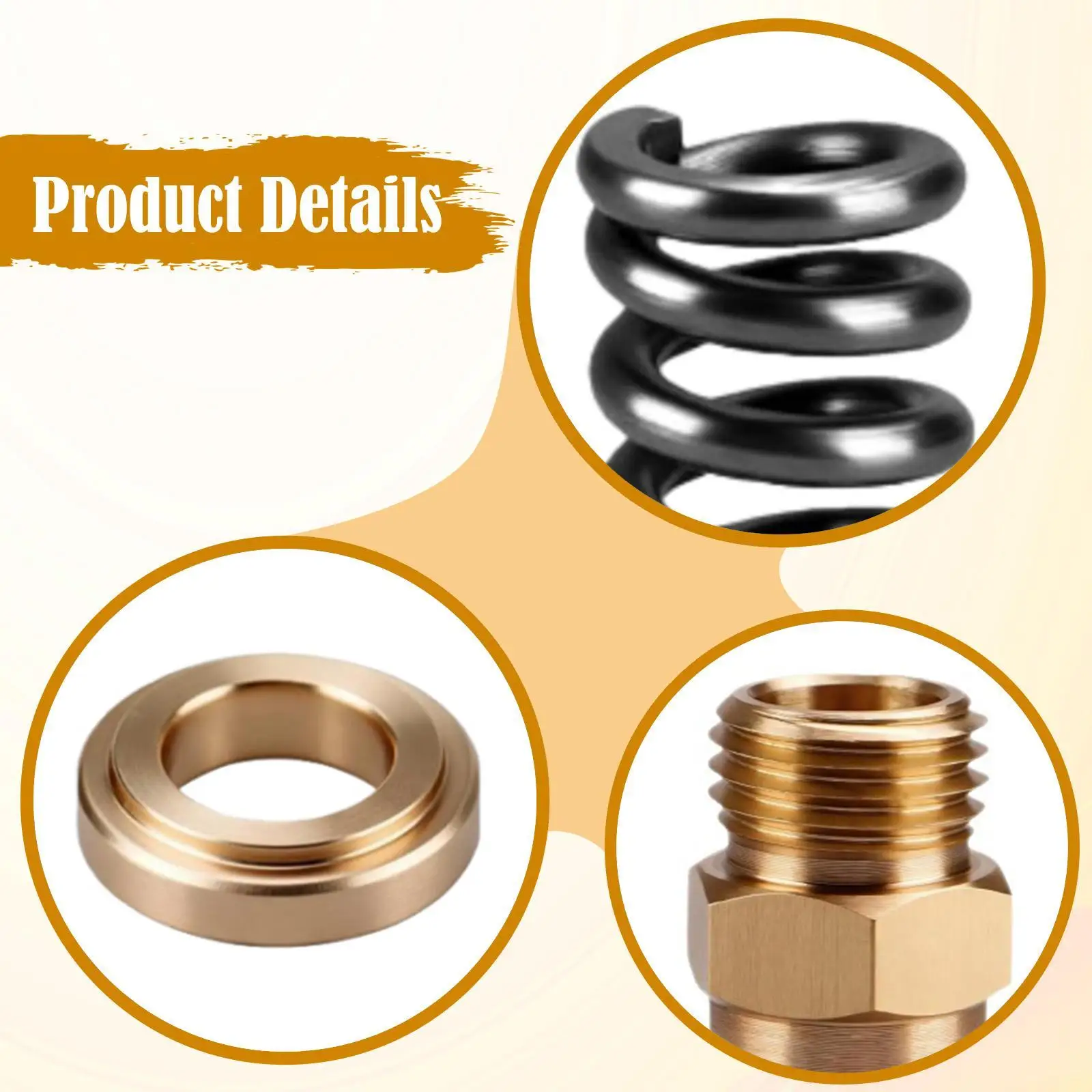 Golden Black Metal Washer Boost Valve Spare Kit for for High Pressure Washer DXPW3835 Home Car Wash