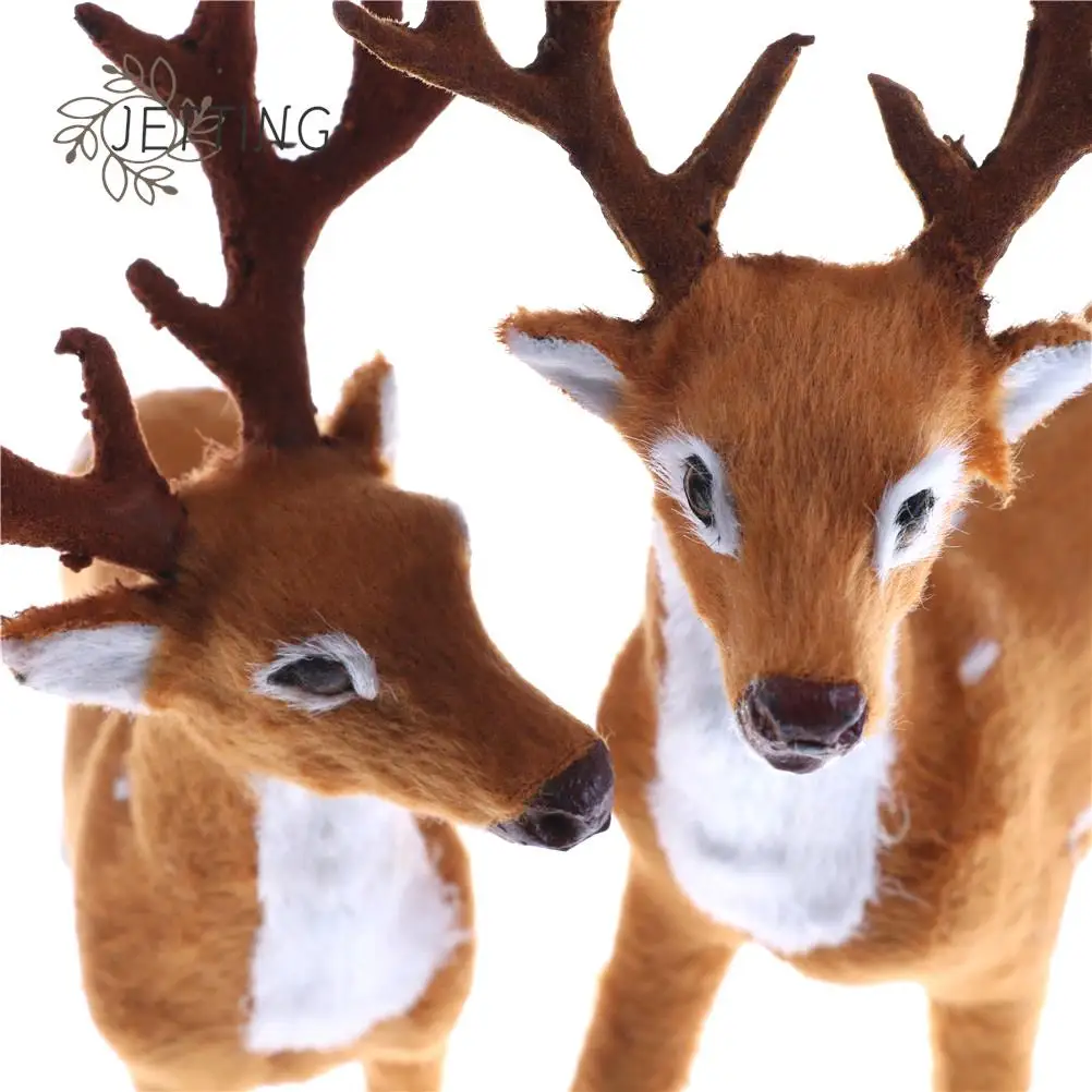 15/20/25cm Simulation Plush Reindeer Christmas Deer Xmas Elk Decorations For Home New Year Ornaments