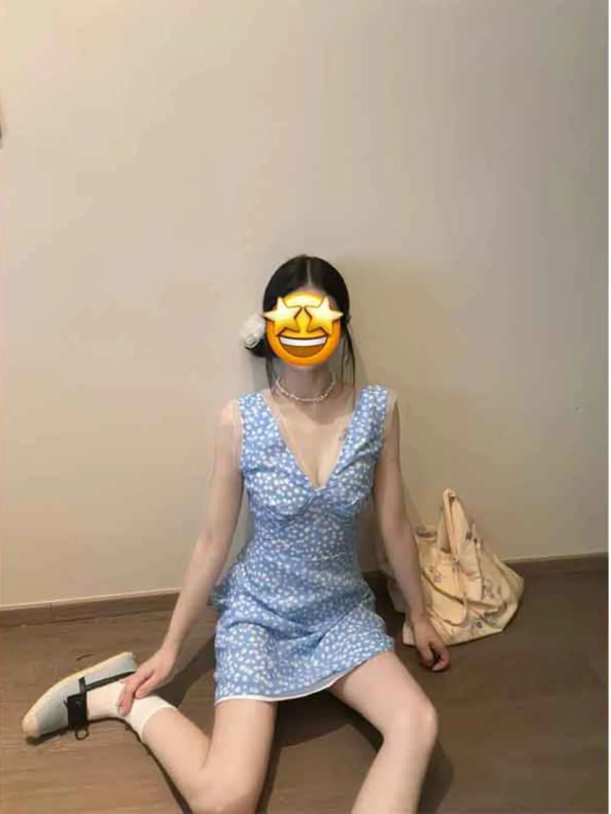 

Синий цветочный топ с V-образным вырезом и короткая юбка с завышенной талией в корейском стиле для женщин, летний, приталенный, свободный крой