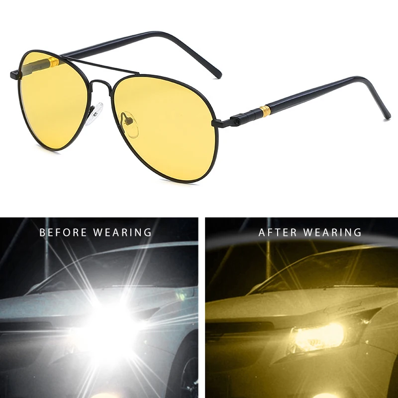 Fashion Aviation Photochromic Sunglasses Men Women Chameleon Polarized Pilot Sun Glasses Anti-glare Driving Shades UV400