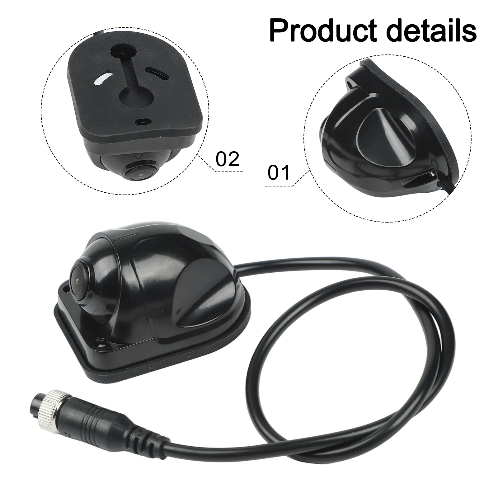 

Автомобильная передняя парковочная камера 4pin 12V, сверхпрочная, AHD 1080P, ИК, цветная, для грузовиков, автодомов, автобусов, с широкоугольным объективом типа «рыбий глаз»