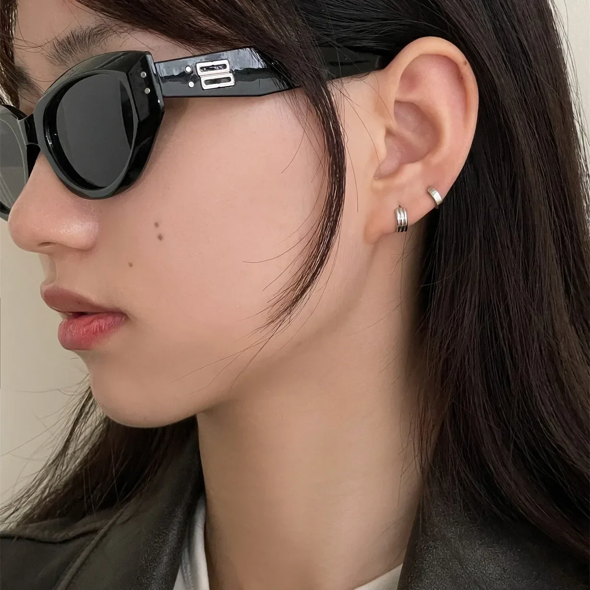 New sterling Silver Minimalist Earrings for Women Small Simple Unique Style Perfect for Fashionable Accessories