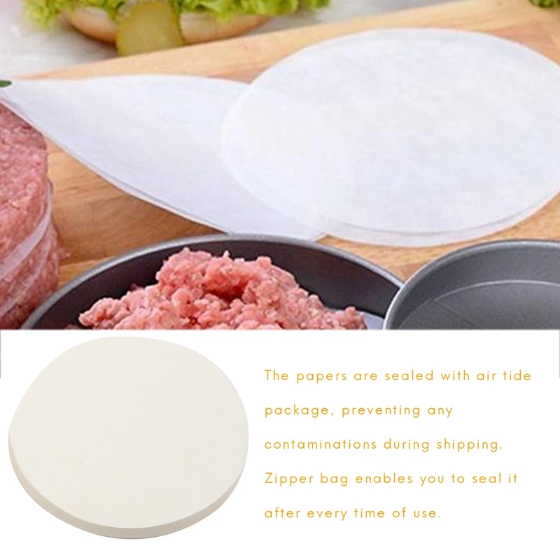 Baking Paper For 4/4.5 Inch Burger Press-500 Pieces Of Round Baking Paper, Barbecue Paper About 11Cm