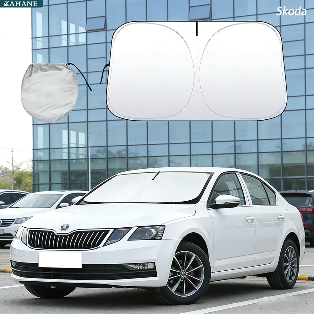 

Windshield Sun Shade For Skoda Octavia 1U 1Z 5E A5 A7 Foldable Sunshade Sun Visor Protector Blocks UV Rays