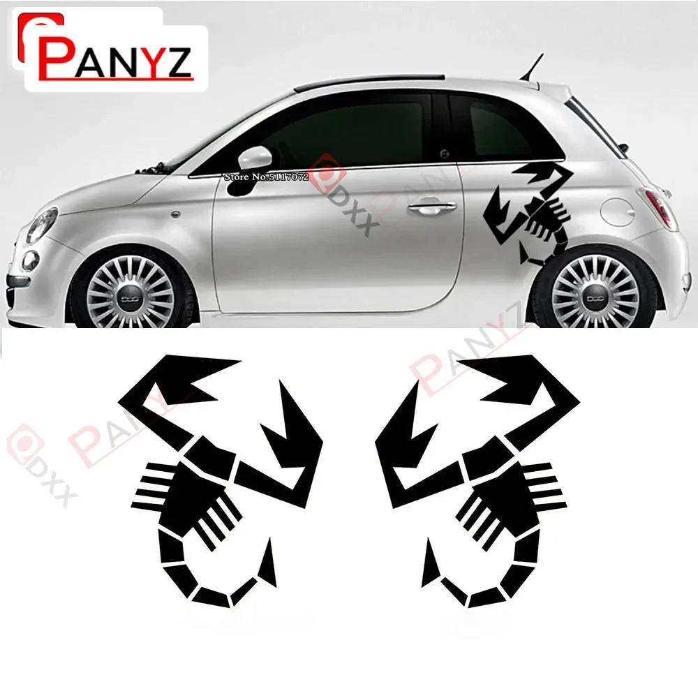 

2 шт. для Punto 500 Abarth наклейка со скорпионом на боковые полосы автомобиля наклейка итальянский все Fiat