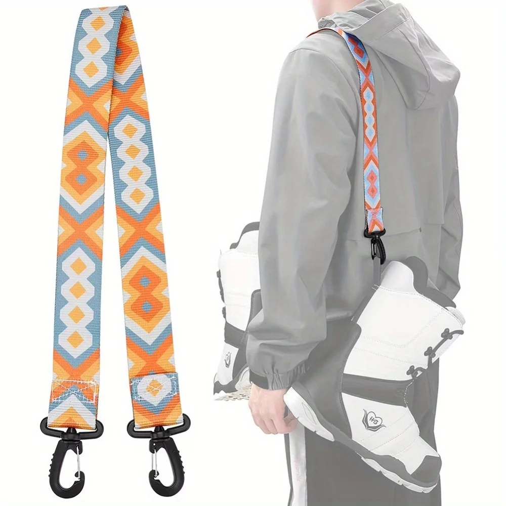 

73 см ремень для переноски ботинок для лыж, сноуборда, утолщенный нейлоновый поводок для переноски плеч, портативный фиксатор, защита с крючком для коньков