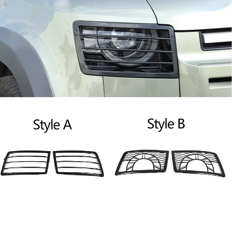 

Защитная сетка для фар автомобиля, накладка из нержавеющей стали, аксессуары для тюнинга автомобиля, для Land Rover Defender 110 2020-2022