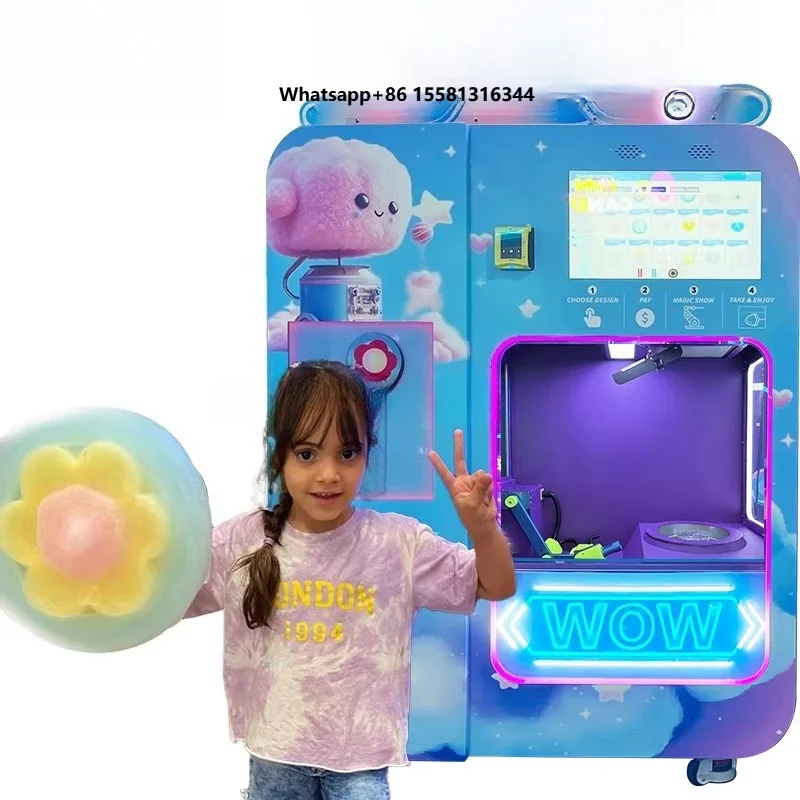 New Design Smart Vending Candy Floss Machine Commercial Fully Automatic  Candy Vending Machine