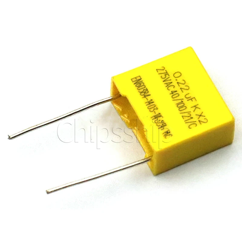 Safety Capacitor X2 275V 0.22uF 220nF 224K Pin Distance 15mm Capacitor (10 PCS)