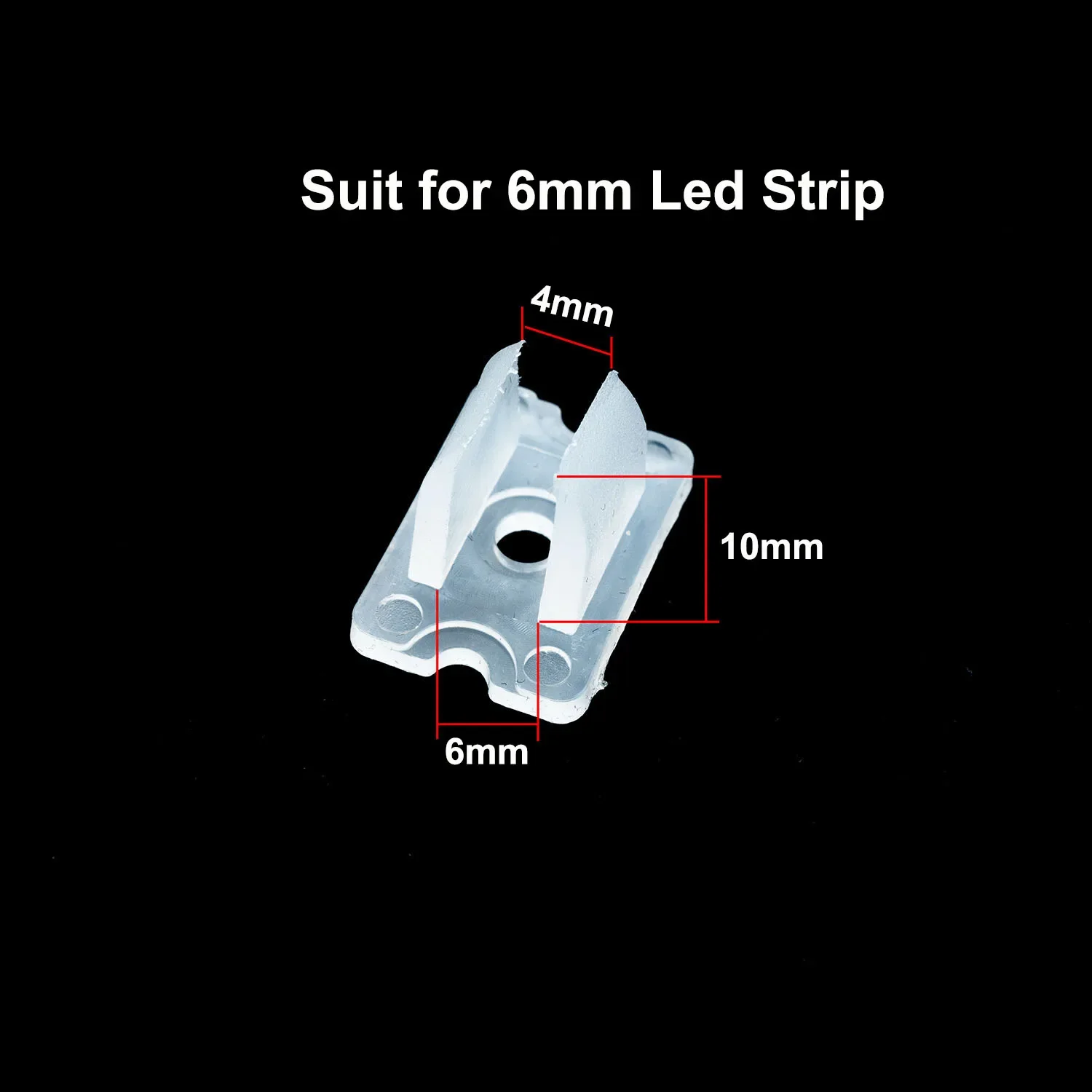 6MM/8MM/12MM/15MM LED light strip clip, RGB 5050 neon light fixing clip, LED connector installation wall accessory