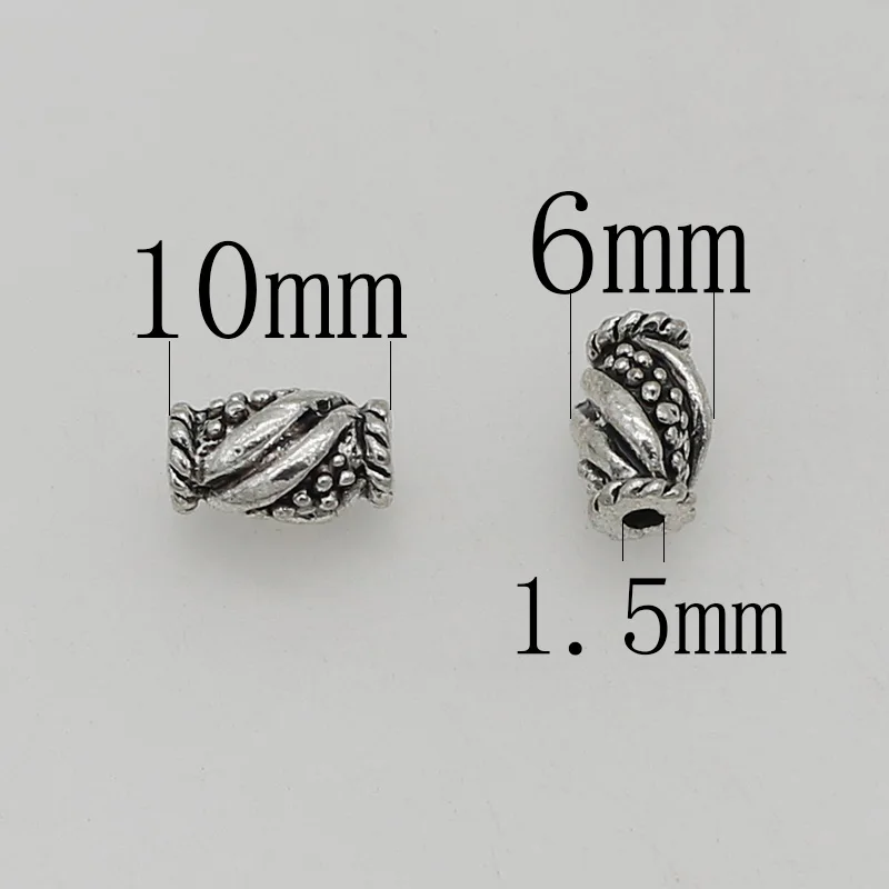 30pcs/Lot Pretty Vase Design Antique Silver Color Charm Loose Beads 10mm Decoration Jewelry Spacer Beads DIY Alloy Accessories