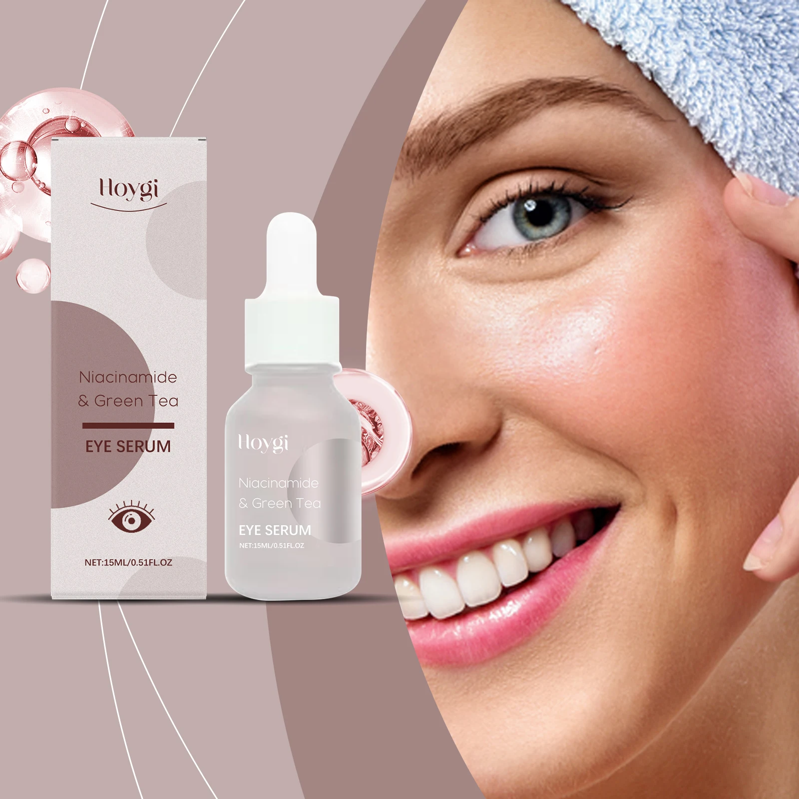 나이아신아마이드 & 그린티 아이 세럼 - 다크서클 치료 및 붓기 감소 - 브라이트닝 언더 아이 세럼,