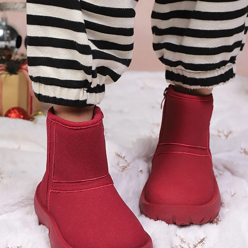 

2025 Fashion Children Casual Shoes Girls Cotton Snow Boots plus fleece thickened Warm Kids Boots Winter Cotton Shoes