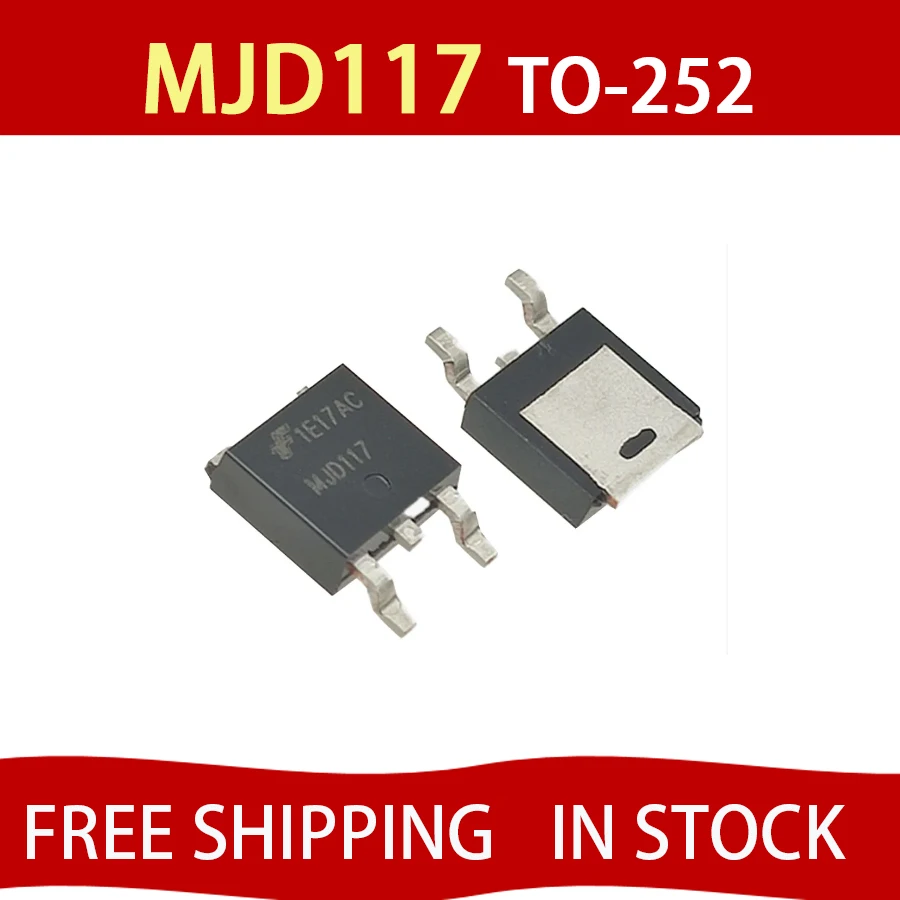 5PCS MJD117TF TRANSISTOR PNP DARL 100V 2A DPAK 117 MJD117 In stock