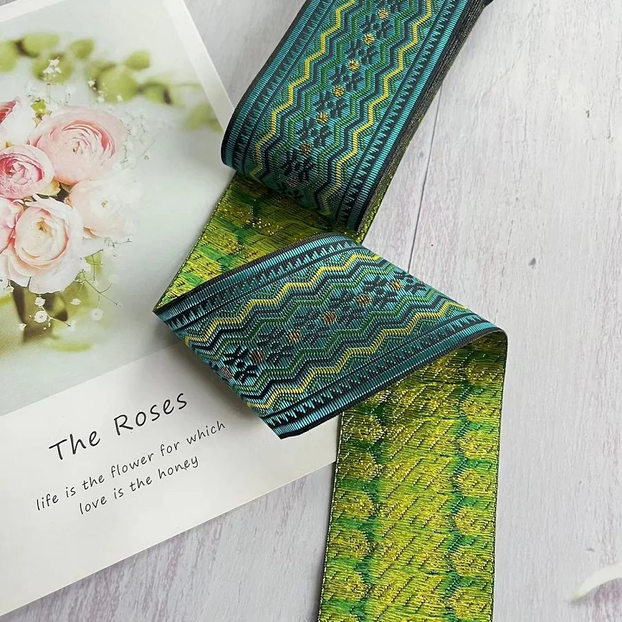10 Yards /Lots Ethnic Style Webbing Woven Jacquard Ribbon 5 CM For Garment Straps Accessory LS-237