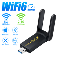 fenvi Wifi 6 USB Adapter 1800Mbps 2.4/5Ghz Wi-fi USB 3.0 Dongle Receiver Dual Band Antenna Network Card For Laptop PC