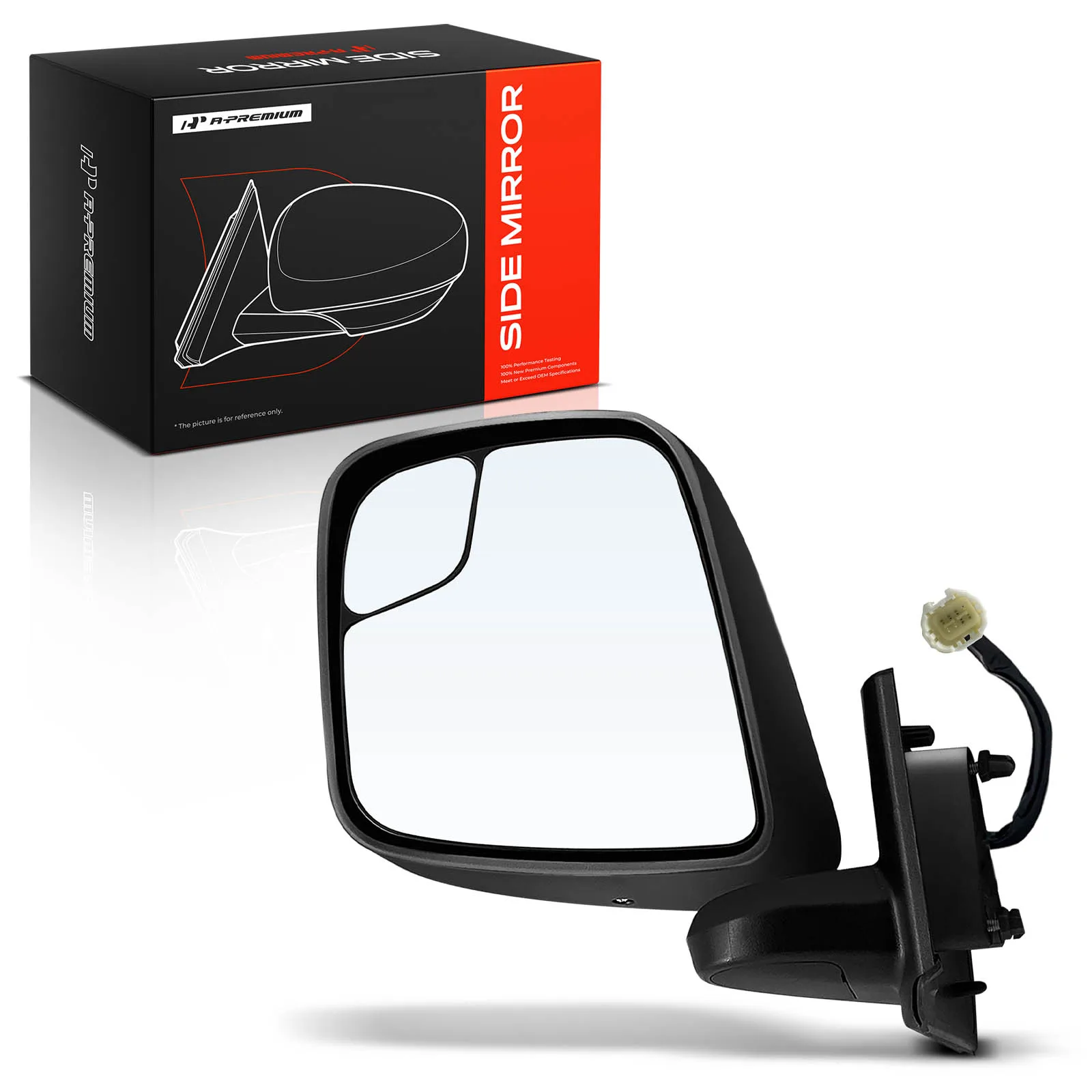 A-Premium Driver Side Power Door Mirror for Nissan NV200 13-21 Chevy City Express 15-18 Manual Folding Blind Spot Glass Heated