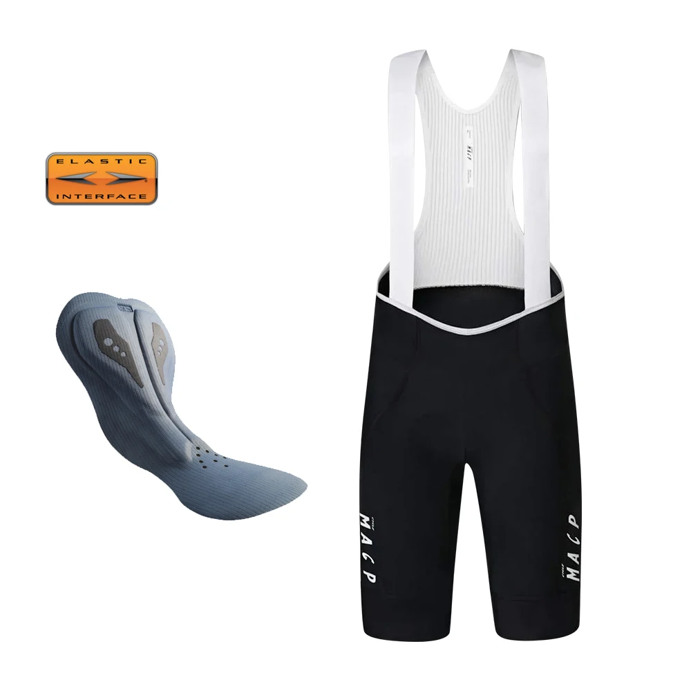 Herren-Radtrikot-Shorts Hochwertige Radsport-Trägerhose Pro-Team-Radshorts 7-Stunden-Elastik-Interface-Polster Rennrad-Shorts