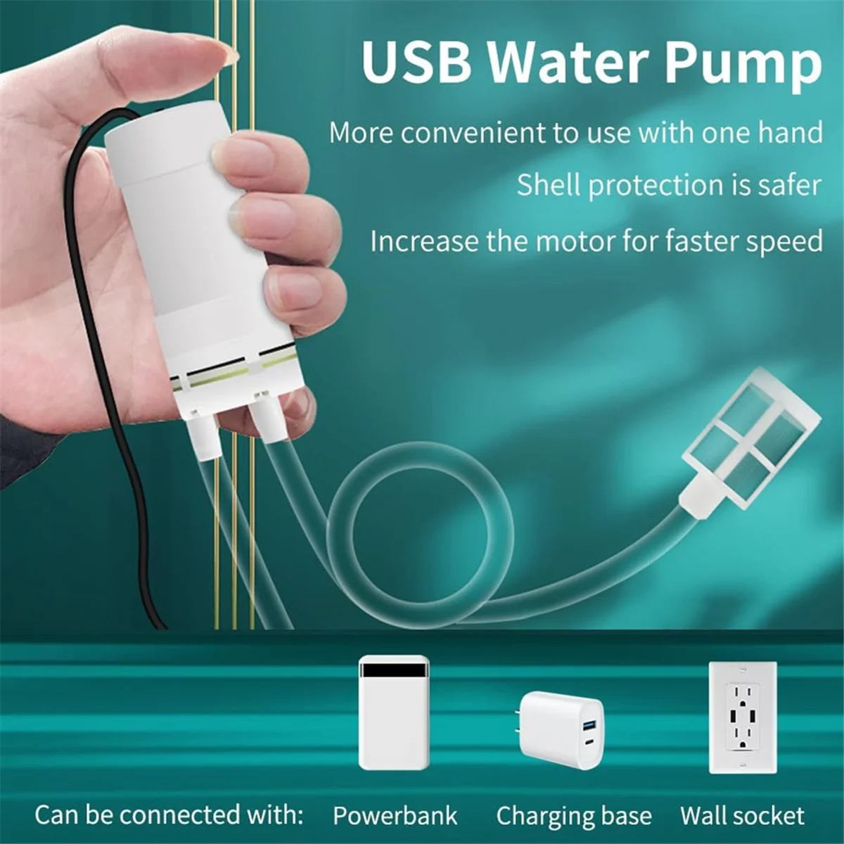 Bomba autocebante de sifón automático eléctrica USB portátil para embotellar vino casero, cerveza, bebidas y Kombucha, DC 5v