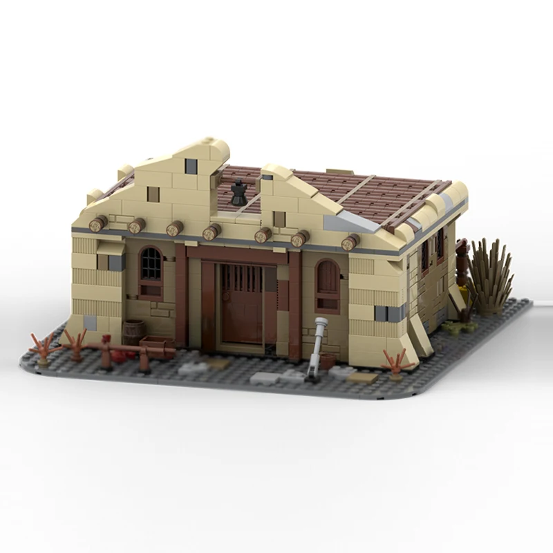 City Street View Model MOC Building Bricks Desert Feature Tavern Modular Technology Gifts Holiday Assemble Children Toys Suit