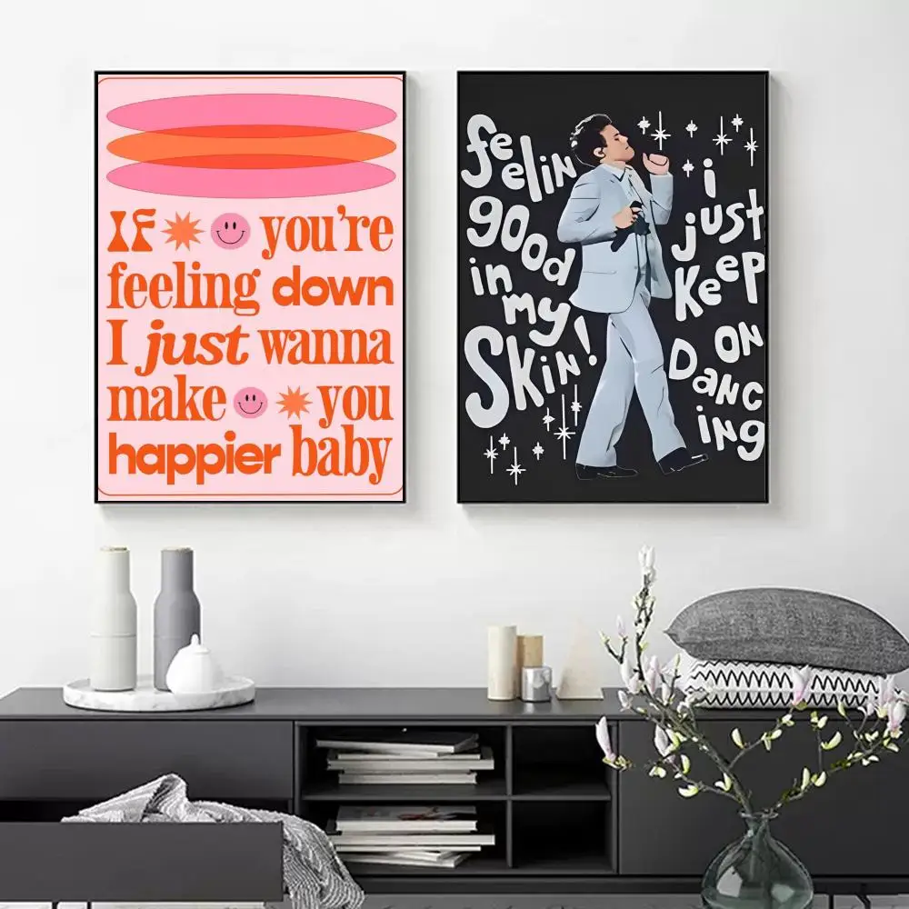 Harris Styles Lyrics Art   Poster Wall Sticker Bedroom Bedside Decoration Modern Art Indoor Hanging Painting