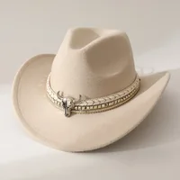 Nuevos accesorios para cabeza de vaquero en forma de corazón, sombrero de vaquero, sombrero de fieltro, nuevo sombrero para exteriores para hombres y mujeres, sombrero de caballero