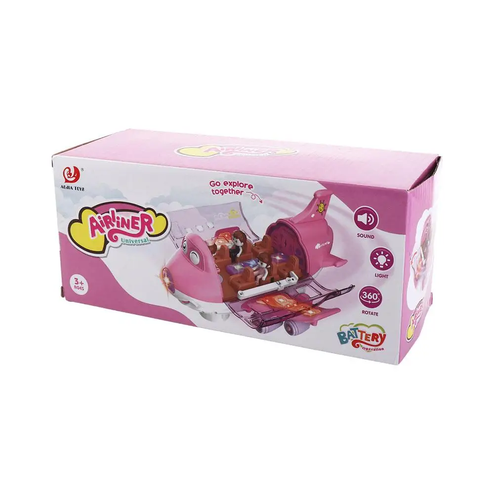 

Электрический музыкальный самолет с LED-подсветкой (синий/розовый), пластиковая модель самолета, музыкальный летательный аппарат, подарок на день рождения