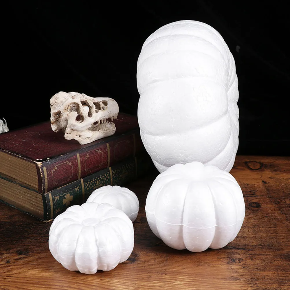 

Набор из 6 пенопластовых заготовок для поделок в виде тыкв для детей: рисование, раскрашивание, склеивание. Для церкви, детского сада, дома и развивающих занятий.