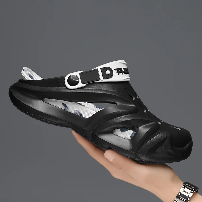 

2025 Мужские быстросохнущие, противоскользящие и дышащие уличные сандалии, модная и удобная пляжная обувь EVA